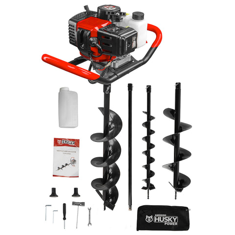 Motoperforadora Husky 52cc 2.5 Hp Con 3 Barrenos Y Extensión 90cm – TOPO554