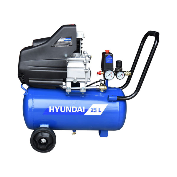 Compresor De Aire Eléctrico Hyundai 25 Litros 2.5 Hp C/manguera Y Pistola – HYAC25K