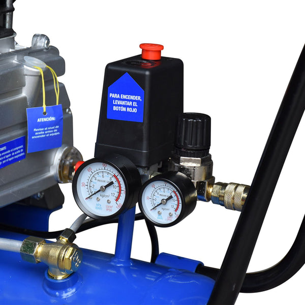 Compresor De Aire Eléctrico Hyundai 25 Litros 2.5 Hp C/manguera Y Pistola – HYAC25K