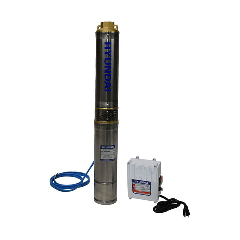 Bomba De Agua Hyundai 1 Hp Monofásica Pozo De 4″ Salida 1 1/4″ Noryl – HYWP1000G