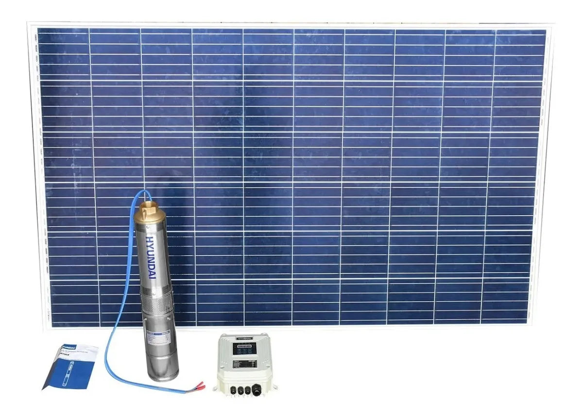 Bombas Solares Sumergibles 1hp 70mts 4 Panel Hyundai Sun100x