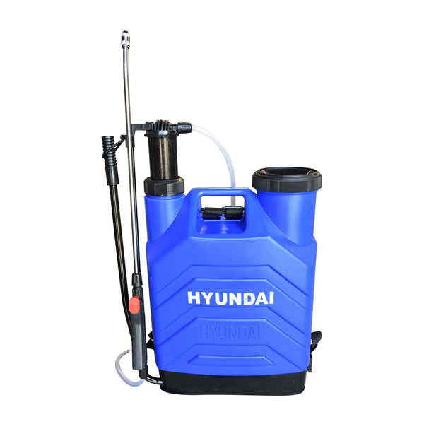 FUMIGADORA MANUAL HYUNDAI 20 LITROS C/DOBLE LANZA AZUL - HYD2016XT